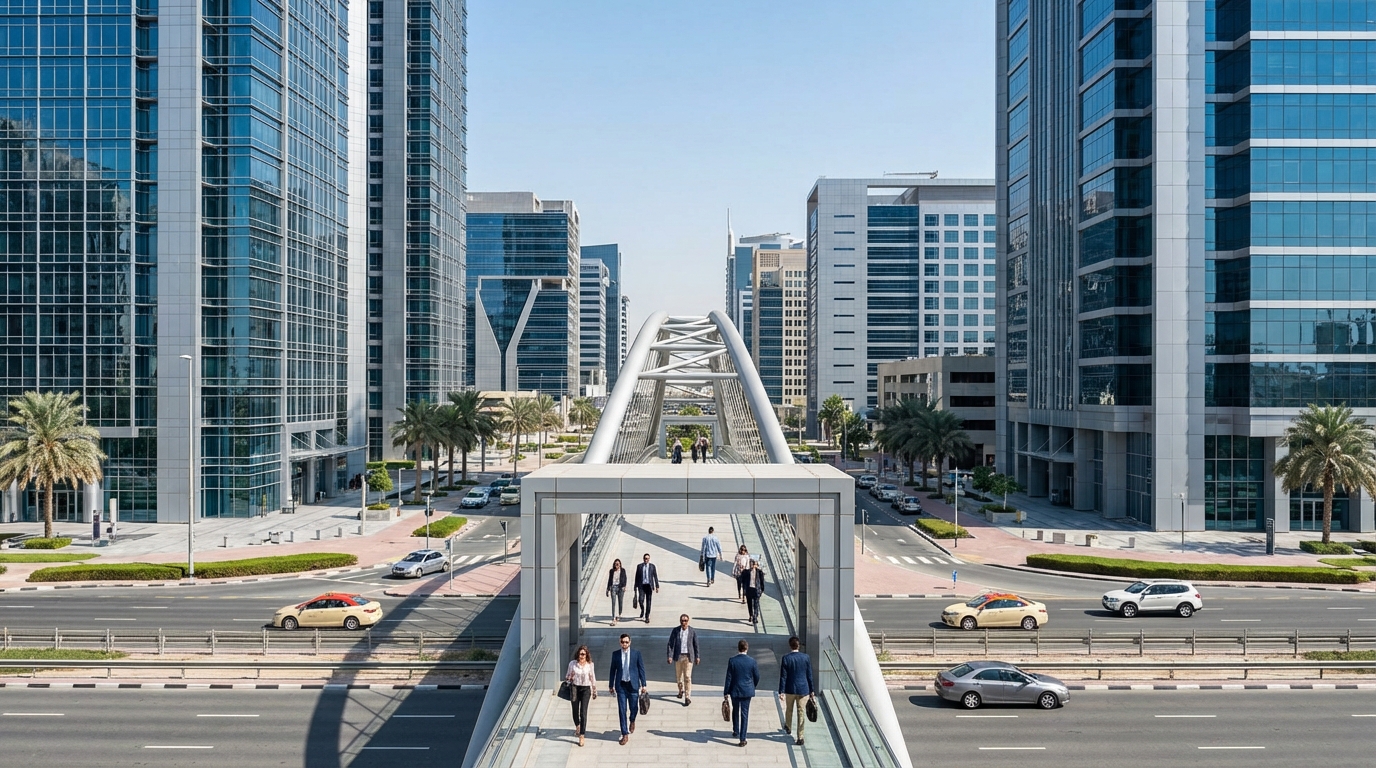 ドバイDMCCフリーゾーンのオフィスエリア